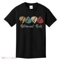 Retirement Rocks Musician Guitar Pick Guitars Guitarists Kids T-Shirt thumb 0
