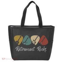 Retirement Rocks Musician Guitar Pick Guitars Guitarists Tote Bag thumb 0