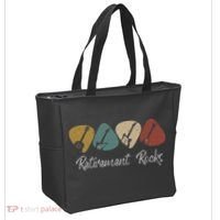 Retirement Rocks Musician Guitar Pick Guitars Guitarists Tote Bag thumb 2