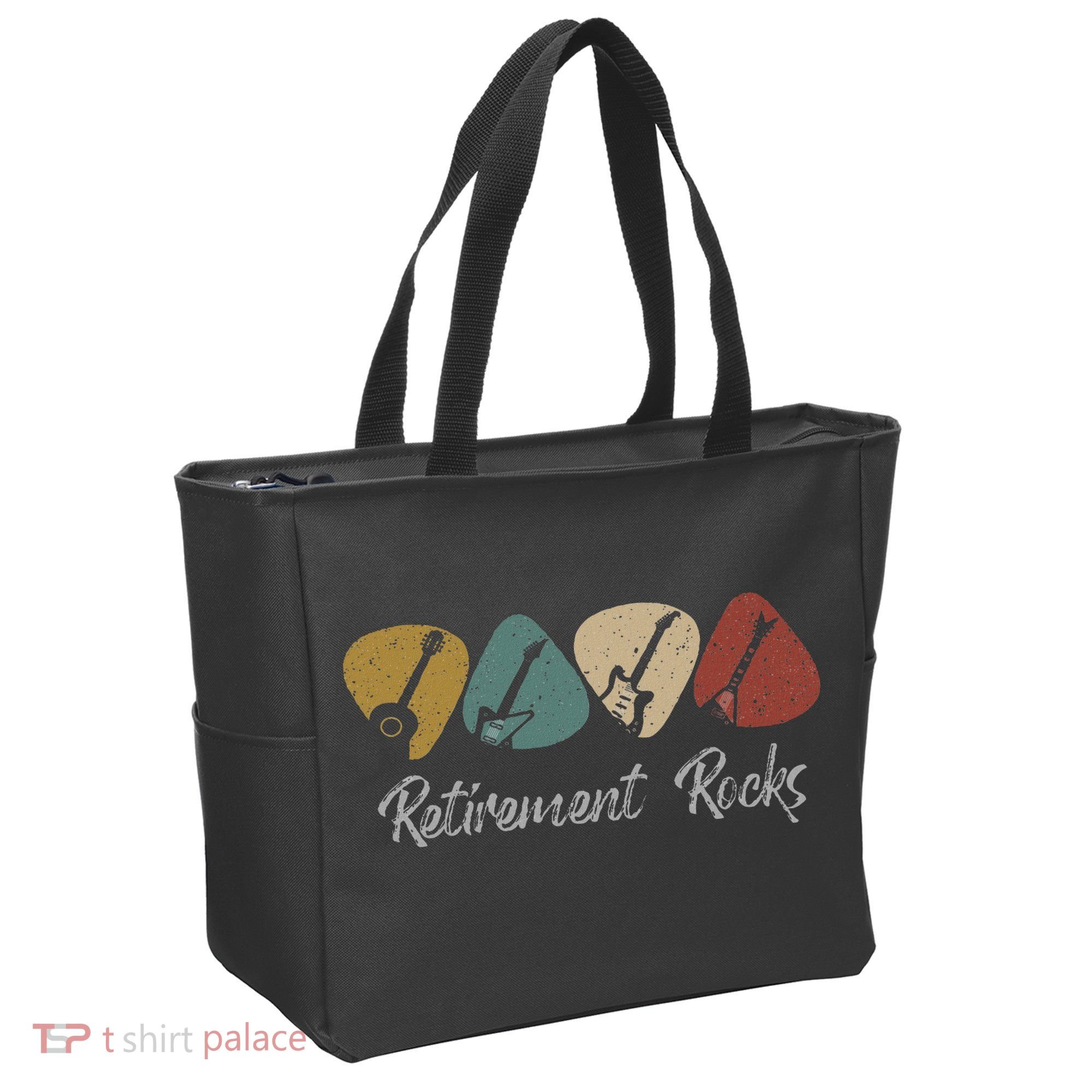 Retirement Rocks Musician Guitar Pick Guitars Guitarists Tote Bag
