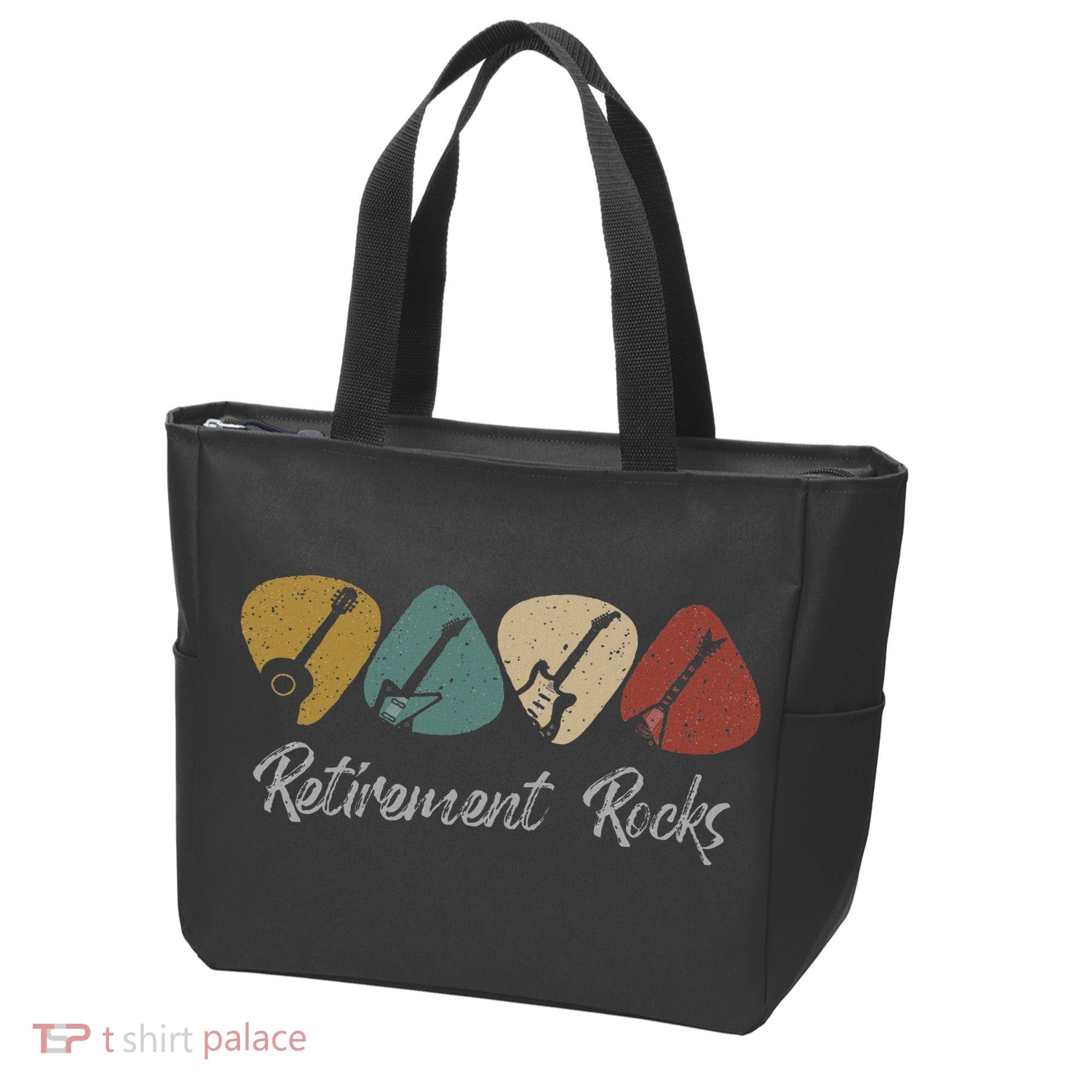 Retirement Rocks Musician Guitar Pick Guitars Guitarists Tote Bag