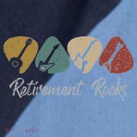Retirement Rocks Musician Guitar Pick Guitars Guitarists Raglan Baseball Sleeve Shirt thumb 2