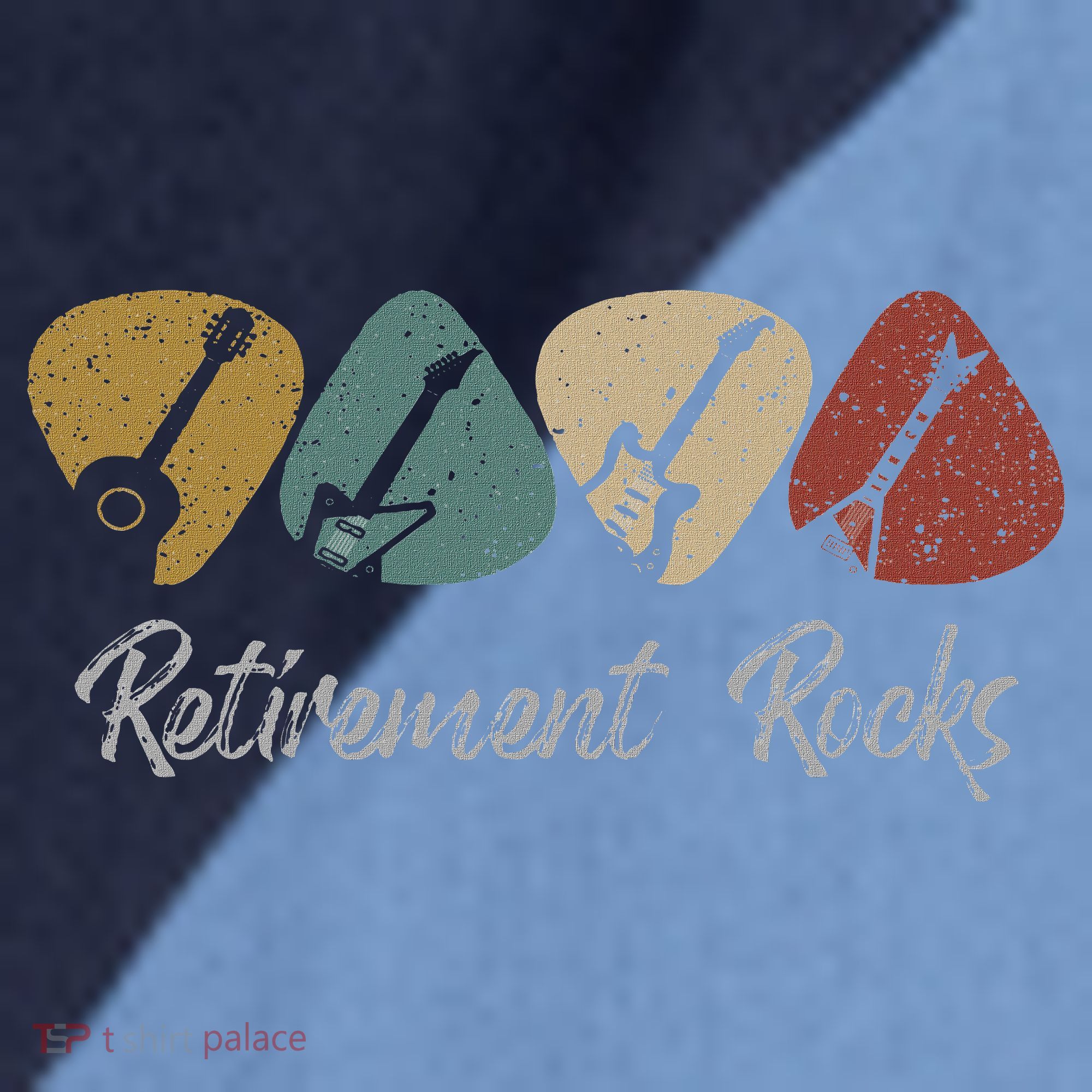 Retirement Rocks Musician Guitar Pick Guitars Guitarists Raglan Baseball Sleeve Shirt