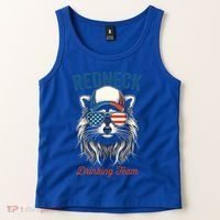 Redneck Raccoon Mullet White Trash Party Attire Hillbilly Gift Tank Top thumb 2