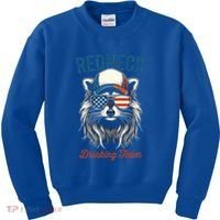 Redneck Raccoon Mullet White Trash Party Attire Hillbilly Gift Kids Sweatshirt thumb 0