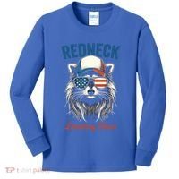 Redneck Raccoon Mullet White Trash Party Attire Hillbilly Gift Kids Long Sleeve Shirt thumb 0
