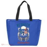 Redneck Raccoon Mullet White Trash Party Attire Hillbilly Gift Tote Bag thumb 0