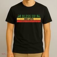 Rastafari Reggae Music Bless Up Dub Dancehall Rasta Gift T-Shirt thumb 3