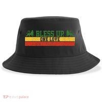 Rastafari Reggae Music Bless Up Dub Dancehall Rasta Gift Sustainable Bucket Hat thumb 0