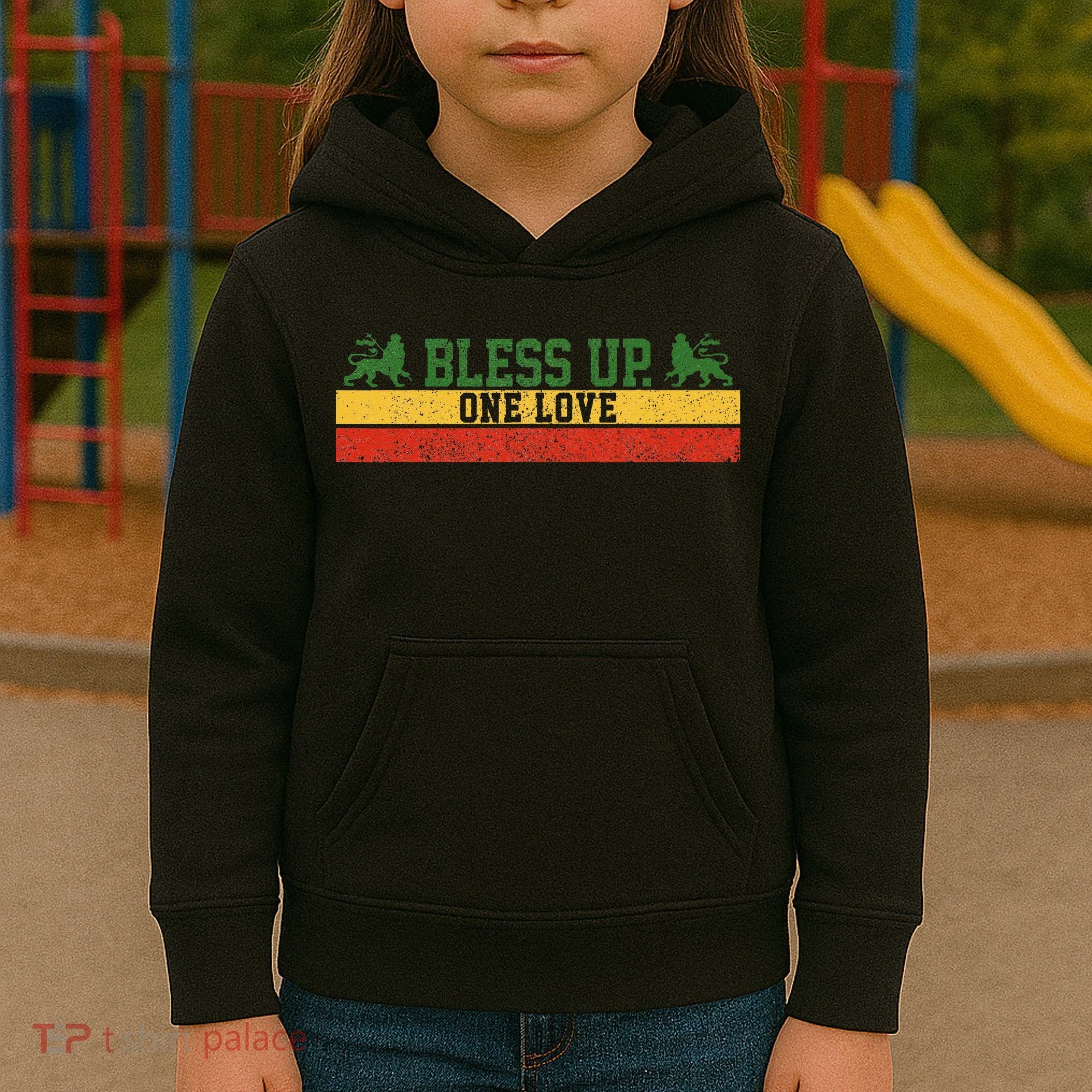 Rastafari Reggae Music Bless Up Dub Dancehall Rasta Gift Kids Hoodie