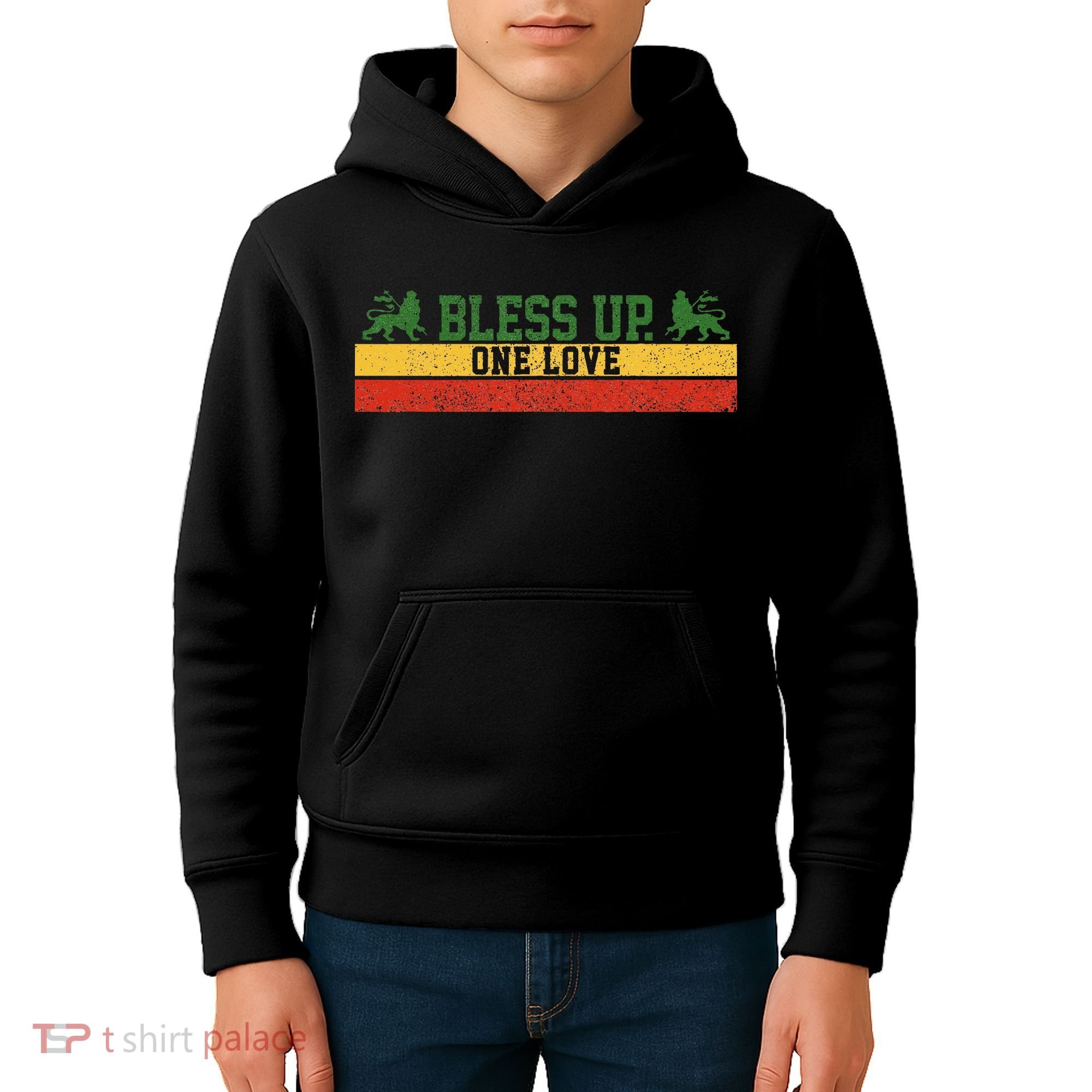 Rastafari Reggae Music Bless Up Dub Dancehall Rasta Gift Kids Hoodie