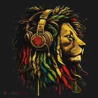 Rasta Reggae Music Headphones Jamaican Pride Lion Of Judah T-Shirt thumb 7