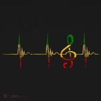 Rasta Reggae Music Note Rastafari Roots Heartbeat EKG Pulse Women's Hoodie thumb 2