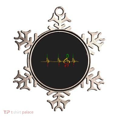 Rasta Reggae Music Note Rastafari Roots Heartbeat EKG Pulse Ornament