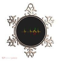 Rasta Reggae Music Note Rastafari Roots Heartbeat EKG Pulse Ornament thumb 0