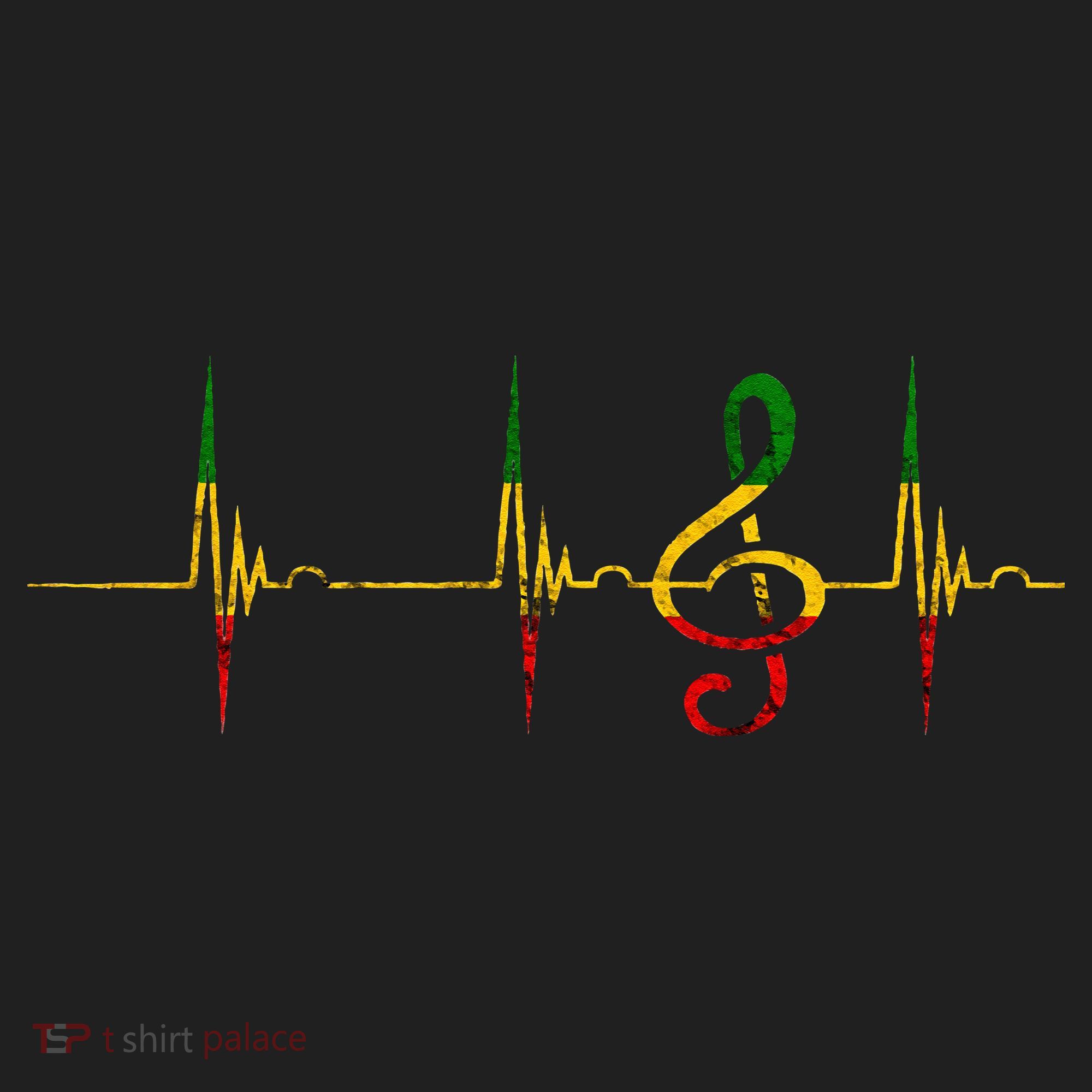 Rasta Reggae Music Note Rastafari Roots Heartbeat EKG Pulse Hat
