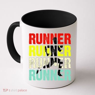 Runner Running Marathoner Retro Vintage Coffee Mug