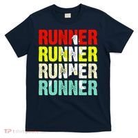 Runner Running Marathoner Retro Vintage T-Shirt thumb 0