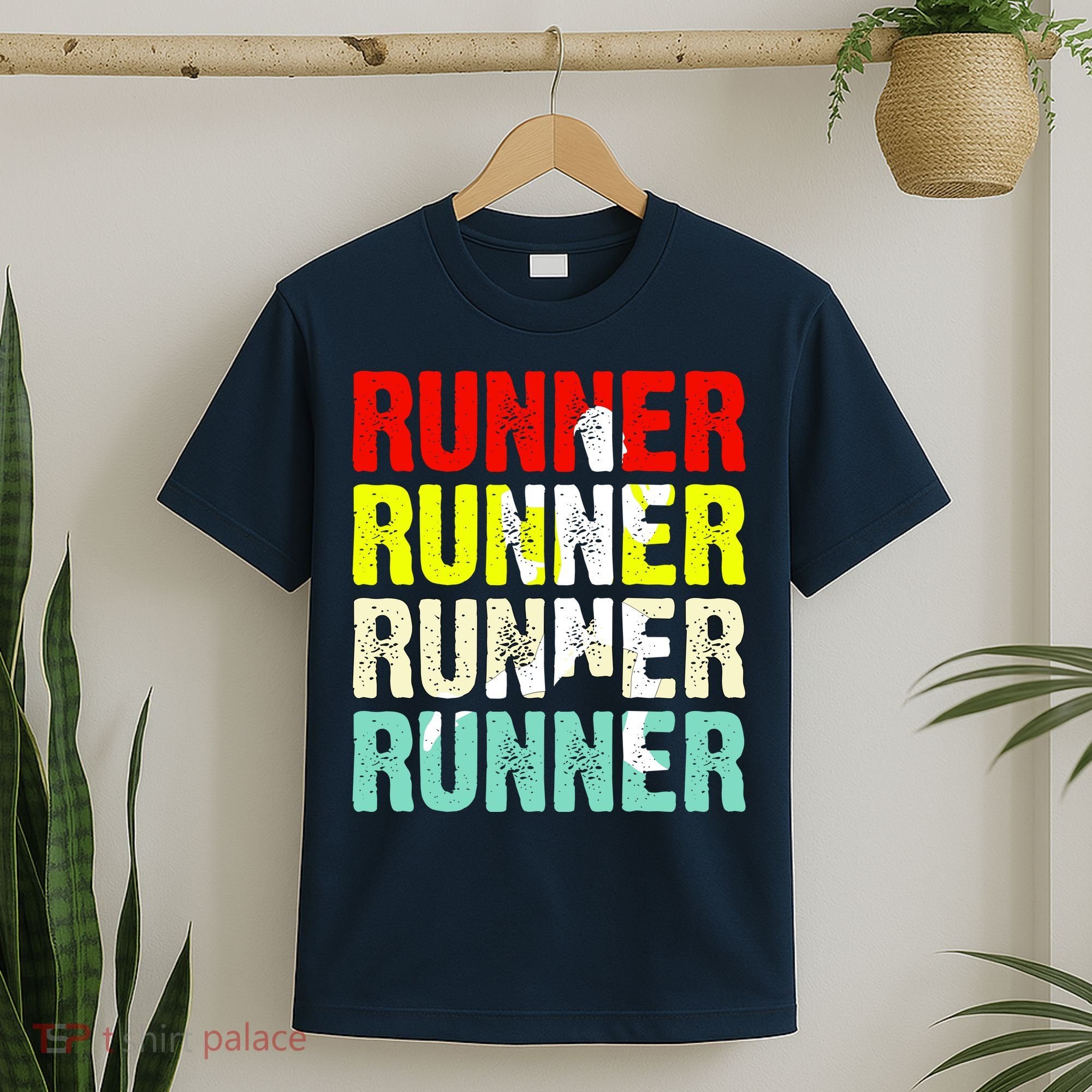 Runner Running Marathoner Retro Vintage T-Shirt