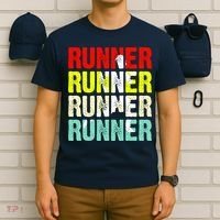 Runner Running Marathoner Retro Vintage T-Shirt thumb 6