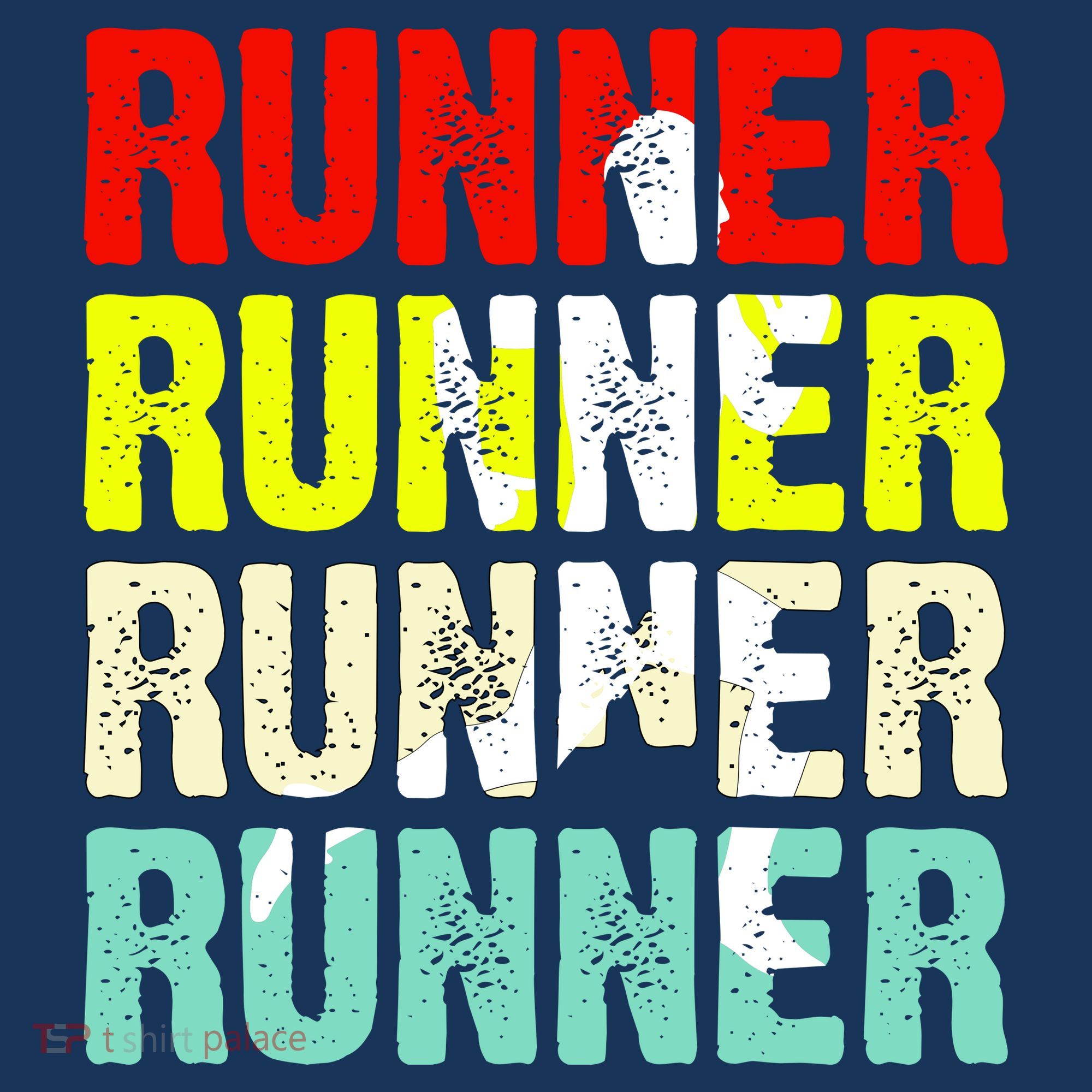 Runner Running Marathoner Retro Vintage T-Shirt