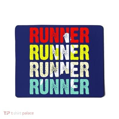 Runner Running Marathoner Retro Vintage Mousepad
