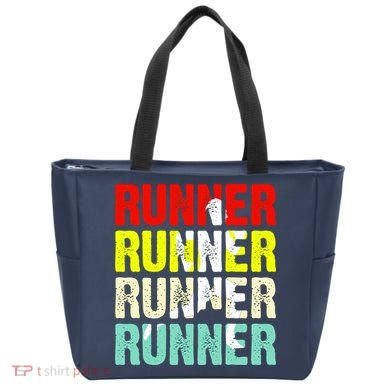 Runner Running Marathoner Retro Vintage Tote Bag