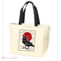 Raven Red Moon Anime Japanese Art Tote Bag thumb 3