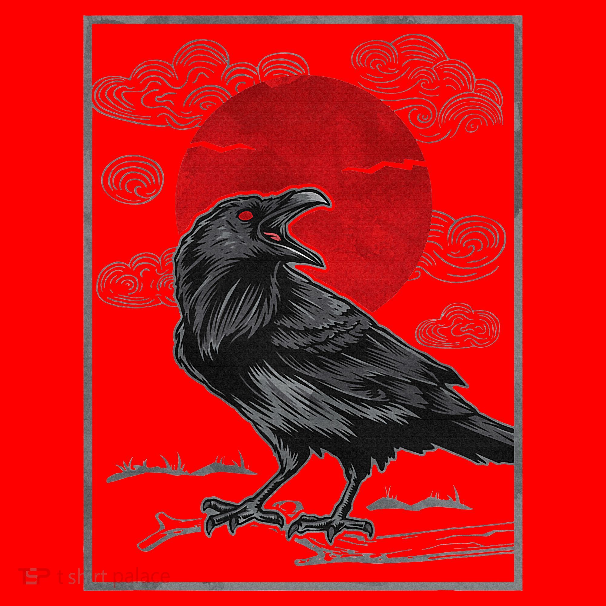 Raven Red Moon Anime Japanese Art Santa Hat