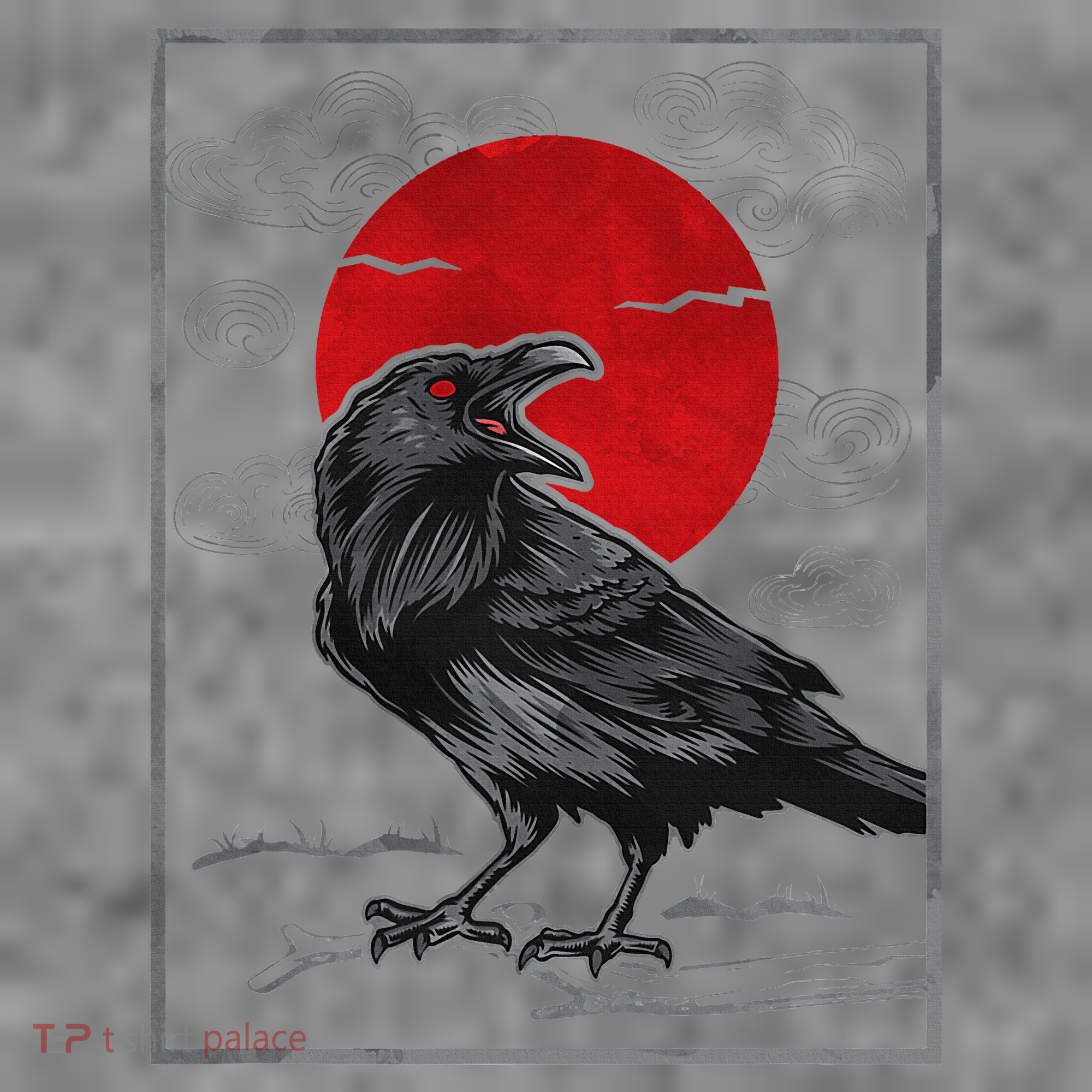 Raven Red Moon Anime Japanese Art Toddler Hoodie