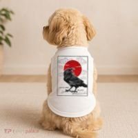 Raven Red Moon Anime Japanese Art Doggie Tank thumb 2