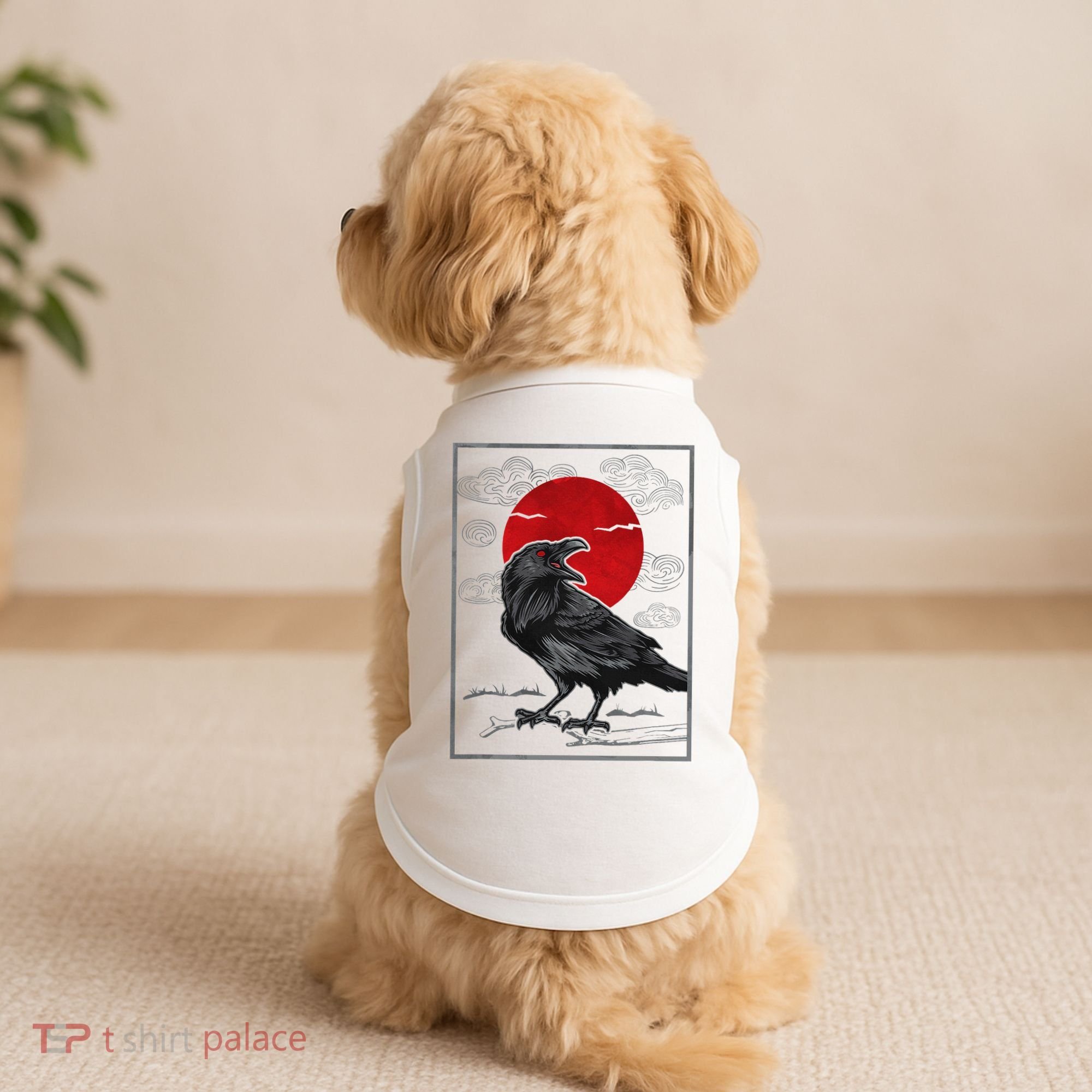 Raven Red Moon Anime Japanese Art Doggie Tank