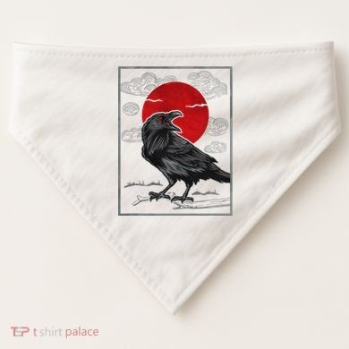 Raven Red Moon Anime Japanese Art USA-Made Doggie Bandana