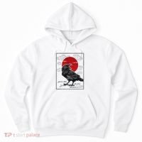 Raven Red Moon Anime Japanese Art Hoodie thumb 0