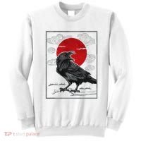 Raven Red Moon Anime Japanese Art Sweatshirt thumb 0