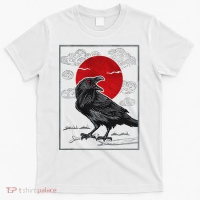 Raven Red Moon Anime Japanese Art T-Shirt