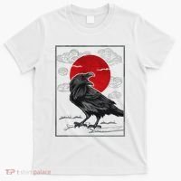 Raven Red Moon Anime Japanese Art T-Shirt thumb 0