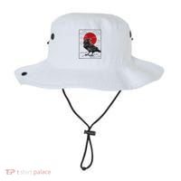 Raven Red Moon Anime Japanese Art Bucket Hat thumb 0