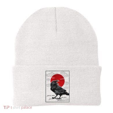 Raven Red Moon Anime Japanese Art Beanie