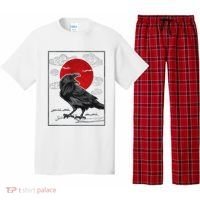 Raven Red Moon Anime Japanese Art Pajama Set thumb 0