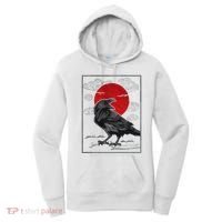 Raven Red Moon Anime Japanese Art Women's Hoodie thumb 0