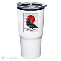 Raven Red Moon Anime Japanese Art Tumbler thumb 0