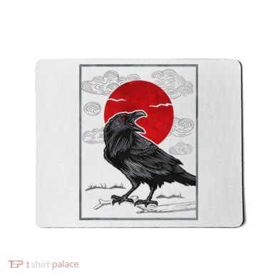 Raven Red Moon Anime Japanese Art Mousepad