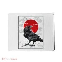 Raven Red Moon Anime Japanese Art Mousepad thumb 0