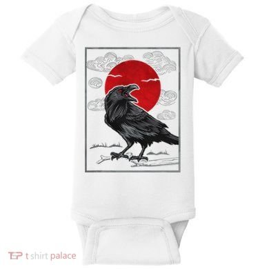 Raven Red Moon Anime Japanese Art Baby Bodysuit