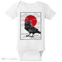 Raven Red Moon Anime Japanese Art Baby Bodysuit thumb 0