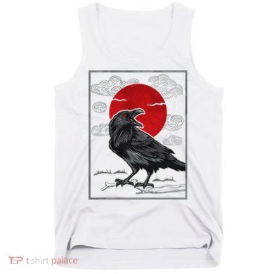 Raven Red Moon Anime Japanese Art Tank Top