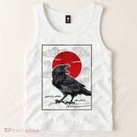 Raven Red Moon Anime Japanese Art Tank Top thumb 2