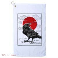 Raven Red Moon Anime Japanese Art Golf Towel thumb 0