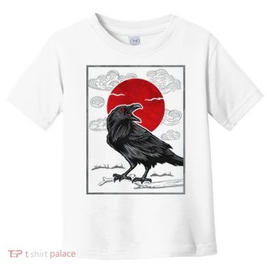 Raven Red Moon Anime Japanese Art Toddler T-Shirt
